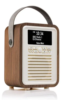 Image de Retro Mini Digitalradio DAB+/FM Bluetooth USB, 5W, tragbar, Braun