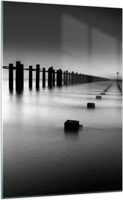 Produktbild von Bilder auf glas - Einteilig - Meer Ufer Ozean Horizont - 70x100cm - Glasbilder - Wandbilder - Bilder - zum Aufhängen bereit - Wanddekoration aus Glas - Glas Bilder - Wandbild auf Glas - GPA70x100-2229
