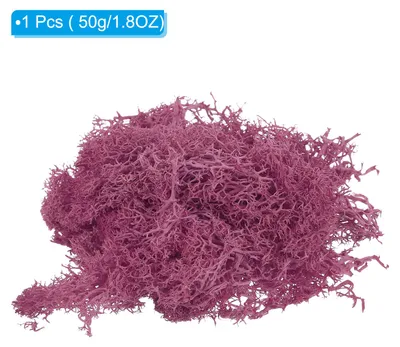 Produktbild von 1.8 OZ Kunstmoos Konserviertes Rentiermoos Kš¹nstliches Moos Flechten Mittelstš¹cke Nachbildung Kunstmoos fš¹r Topfpflanzen Weihnachten Basteln Rose Rot