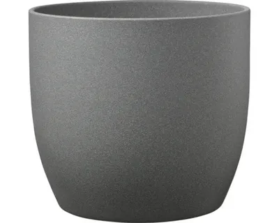Produktbild von Blumentopf Soendgen Basel Stone Keramik Ø 12 cm H 10 cm dunkelgrau