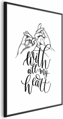 Produktbild von Posterpapier Poster - With All My Heart 60x90 cm Text m-A-0920-ao-a
