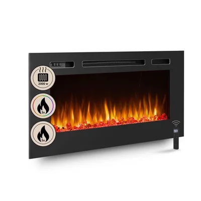 Obrázok produktu pre Elektrický krb BALDERIA Fiamma 40 – vstavaný krb – čierny