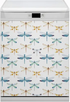 Produktbild von Magnete  Küche Magnetmatte Magnet für Spülmaschine Abwaschbar Dekor 60x70 cm  - Libellen