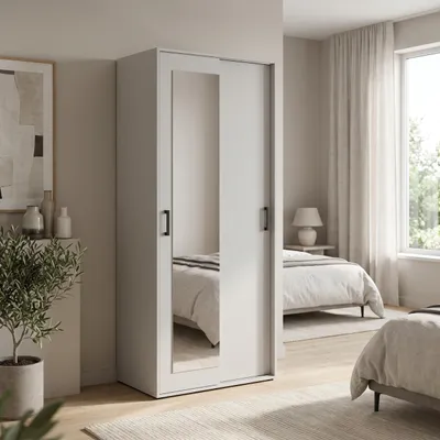 Produktbild von Masseno Garderobe-Set BENVENO 90/21040 Modern Garderobenschrank Weiß