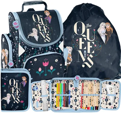 Obrázok produktu pre Školská taška Frozen, 3-dielna sada školských tašiek, batoh, školský batoh, školská taška pre dievčatá, Disney Frozen pre dievčatá