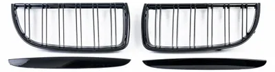 Immagine prodotto di Griglia anteriore con doppie barre per BMW E90/E91 (2005–2008) – Nero lucido – versione pre-restyling