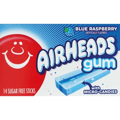 Produktbild von AirHeads Gum Blue Raspberry 34g