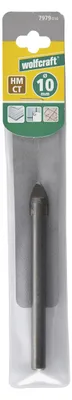 Obrázok produktu pre Wolfcraft 7979010 Vrták do skla a dlaždíc 10 mm celková dĺžka 100 mm rovná stopka 1 ks.