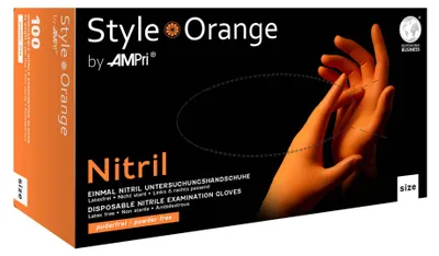 Produktbild von Style Orange - Nitril-Untersuchungshandschuh - M - 100 Stk.