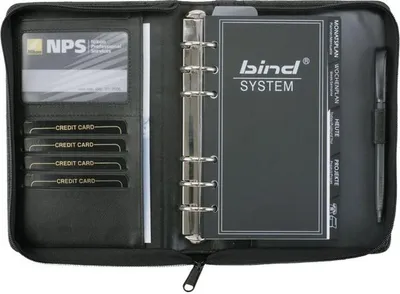 Produktbild von Systemplaner Manager A6 Nappaleder ohne Kalendarium schwarz Packung mit 30 Stück