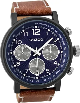 Produktbild von Oozoo Herren Armbanduhr braun Analog Timepieces Lederarmband D2UOC9456A