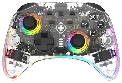 Immagine prodotto di Deltaco Gaming GAM-198-T, gamepad, Nintendo Switch, Nintendo Switch 2, Nintendo Switch OLED, Android, PC, tasto Turbo, tasto Home, D-Pad, multicolore, con cavo e wireless, Bluetooth/USB