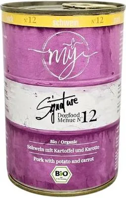 Produktbild von My Bio Schwein mit Kartoffel und Karotte 410g mÿ Nassfutter  für Hunde I Hundefutter