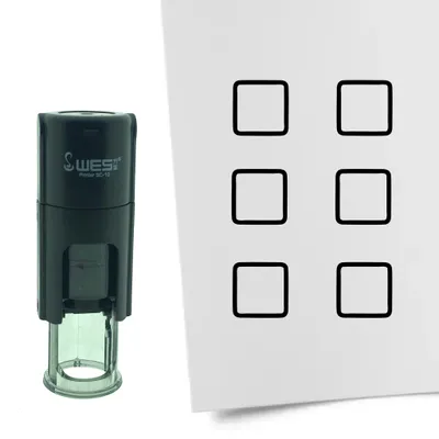 Produktbild von CombiCraft Selbstfärbender Stempel 'Checkbox' in der Farbe Schwarz, Ø10mm