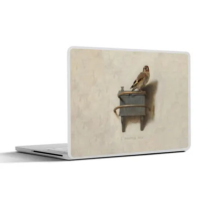 Produktbild von MuchoWow® Laptop Aufkleber Sticker Cover Der kleine Stieglitz - Gemälde - Fabricius - Alter Meister 40x30 cm - Laptop Dekoration - Selbstklebend