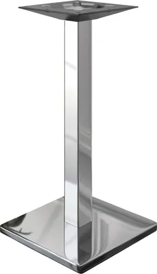 Produktbild von MADRID | Bistro Stehtischgestell | Edelstahl | Höhe: 105 cm | Säule: 8 x 8 cm | Fuß: 50 x 50 cm | Gastro Stehtischgestell, Stehtischgestell Edelstahl