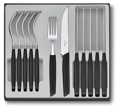 Produktbild von Victorinox Swiss Modern Besteck-Set (Steakmesser), 12-teilig, schwarz