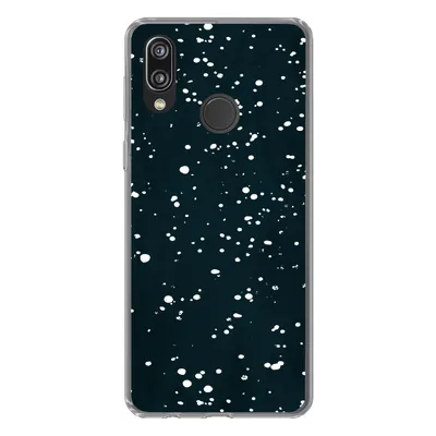 Produktbild von MuchoWow® Handyhülle Schutzhülle Hülle für Huawei P20 Lite (2020) Polka dots - Schwarz - Weiß Silikon Softcase Handy Hülle - Kartenhalter