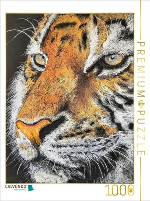 Produktbild von CALVENDO Puzzle Im Blick des Tigers | 1000 Teile Lege-Größe 64x48cm Foto-Puzzle für glückliche Stunden