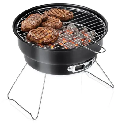 Zdjęcie produktu dla Przenośny grill węglowy, składany, stalowy, 28x26x22 cm