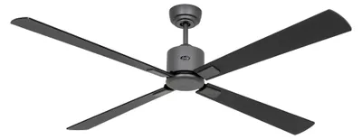 Produktbild von Energiespar Deckenventilator mit Fernbedienung Eco Neo III WiFi 152 cm Basaltgrau Flügel Schwarz / Teak
