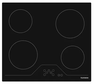 Image de Table de cuisson vitrocéramique 4 feux 59 cm 6000w - Telefunken - TK60V4ATT -
