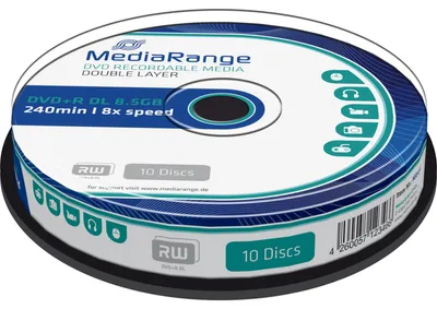 Obrázok produktu pre MediaRange MR466, DVD+R DL, Cakebox, 10 kusov, 8,5 GB