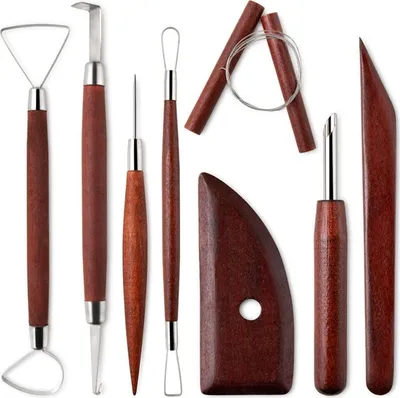 Produktbild von 8 Stück Töpferwerkzeug Set Keramik Werkzeug DIY Grabstichel Kit Töpfer Polymer