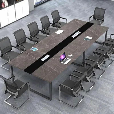 Obrázok produktu pre Konferenčný stôl s káblovaním, rozmer 320x100x74 cm, moderný dizajn, vhodný do kancelárie
