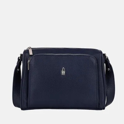 Image de LAURA - Sac à bandoulière en cuir bleu marine
