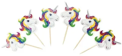 Obrázok produktu pre Špáradlá na koktaily - Tyčinky na zákusky - Cupcakes - Jednorožec - 36 kusov