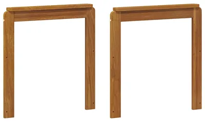 Immagine prodotto di vidaXL Braccioli per divano, 2 pezzi, marrone, 59 x 6 x 61 cm, legno massello di acacia
