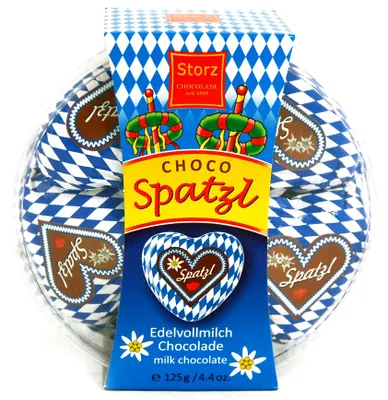 Produktbild von Storz Herzen weiss-blau 'Spatzl' 14er