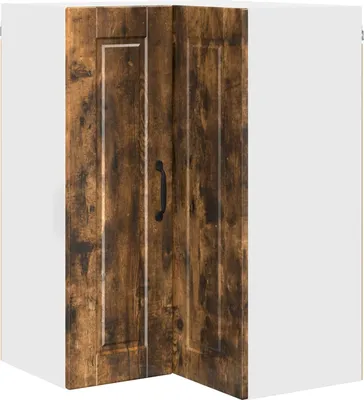 Obrázok produktu pre vidaXL Nástenná rohová skriňa PORTO, dub údený, 57 x 57 x 80 cm