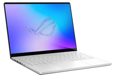 Immagine prodotto di ASUS ROG Zephyrus G14 GU405AR-SY065, processore Intel Core i9-13900HX, display 14.0 pollici 3K OLED a 120Hz e 1100 nit, grafica NVIDIA GeForce RTX 5070 Ti con 12GB di memoria, 32GB di RAM LPDDR5X, SSD da 1TB, webcam 1080p con sensore IR, batteria da 73Wh, chassis in alluminio color platino bianco, senza sistema operativo preinstallato