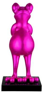 Immagine prodotto di Gilde Skulptur, Frosch, "Frog", Kunstharz, Marmor, pink, VE 1, L. 30 cm, B. 30 cm, H. 68 cm 52361 4063387523612