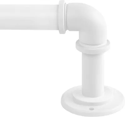 Obrázek produktu pro Zatemňovací tyč na záclony – zakřivené konce – 168–305 cm – bílá