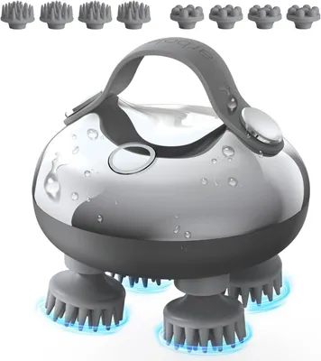 Imagen del producto de Masajeador para el cuero cabelludo, estimuladores eléctricos para el cuero cabelludo, resistentes al agua (IPX7)