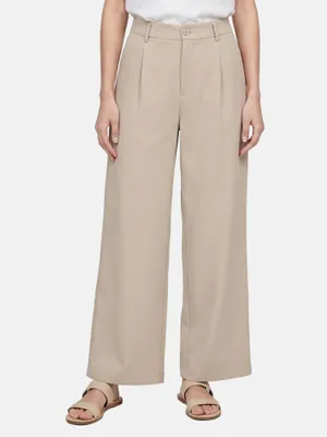Produktbild von Weite Damenhose aus Leinen und Viskose Modell Eleganz und Komfort Taupe UNICA VS 90-Taupe