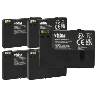 Produktbild von vhbw 5x Akku Ersatz für S30852-D1752-X1, EBA-510, L36880-N5601-A100, L36145-K1310-X401, BASIC56 für Handy Smartphone Telefon (850 mAh, 3,7 V, Li-Ion)