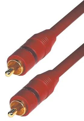 Image de Transmedia Câble de connexion ; connecteur RCA - connecteur RCA doré 1,5 m, A 1 DG