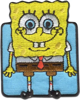Obrázek produktu pro Comercial Mercera SpongeBob SquarePants © modrá vyšívaná - nášivka, nažehlovací, nažehlovací nášivka, nášivka, nášivky, k nažehlení, velikost: 5 x 6,2 cm