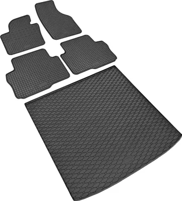 Produktbild von Passgenaue Gummifußmatten und Laderaumwanne von Z4L passend für SEAT Alhambra 5 Sitze ab 2010