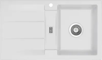 Produktbild von Spüle KeraDomo GENEA 87 in SATIN mit Handbetätigung / Einbauspüle