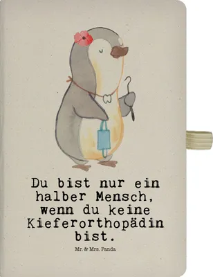 Produktbild von Mr. & Mrs. Panda notizbuch Kieferorthopädin Herz - Transparent - Geschenk, Schreibheft, Reisetagebuch, Tagebuch, Kladde, Journal