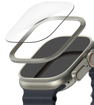 Obrázek produktu pro Ochranný rámeček Ringke Bezel Styling a ochranné sklo na Apple Watch Ultra - 49 mm - titanový, vroubkovaný