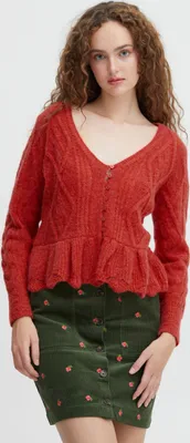 Zdjęcie produktu dla ATELIER RÊVE ICHI IRMARION CA - 20117522 Damski sweter Cardigan z cienkiej dzianiny