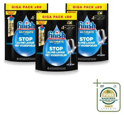 Produktbild von 3 x Finish Ultimate All in One Spülmaschinentabs - Vorratspackung - 3 Stücke