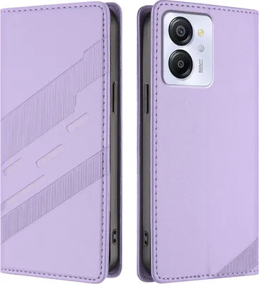 Produktbild von Hülle für Blackview Color 8, Kunstleder Brieftaschen Handyhülle mit Kartenfach und Standfunktion Violett