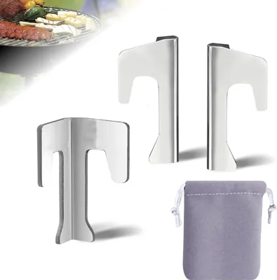 Produktbild von 3 Stück Feuerplatten Abstandshalter aus rostfreiem Stahl universelle Grillplatten Abstandshalter Set für Feuertonne Feuerschale Kugelgrill BBQ Disc Feuerplatten Zubehör mit Zugband Tasche - Grillzubehör - Feuerschalen Zubehör